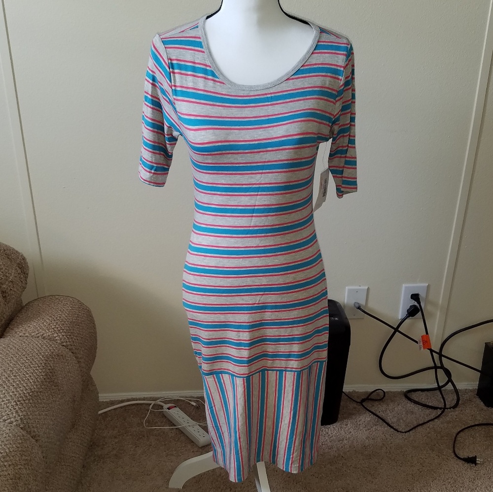Nwt's Striped Print, Bodycon Julia Dress XS